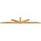 Ekena Millwork Kennewick Rough Sawn Timber Gable Bracket, Western Red Cedar, 108"W x 22"H x 2"D x 4"F, 5/12 Pitch GBW108X22X0204KEN00RWR - alternate 4